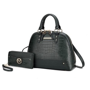 MKF Collection Nora Luxury Croco-Embossed Satchel Bag and Wallet Set by Mia K - 1 of 4
