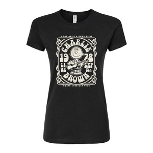 Women's - Peanuts - Charlie Brown Tour Fitted Graphic T-Shirt - 1 of 4