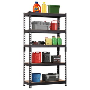 FDW 5-Tier Multi-functional Adjustable Heavy-duty Metal Storage Rack Storage Shelves - 1 of 4