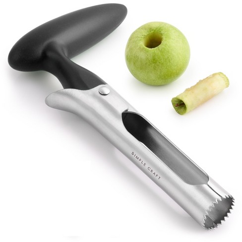Apple Corer Remover Fruit Core Stainless Steel Soft Rubber Handle for Apple Pear 