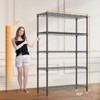 SEVOBAL Utility Storage Shelves 5 Tier Steel Shelving Unit with Adjustable Shelves for Home Kitchen or Garage, Black, 47.2"*17.7"*72.3" - 2 of 4