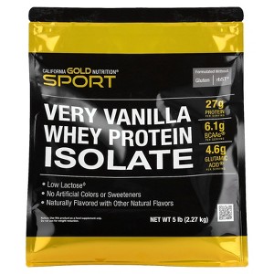 California Gold Nutrition Whey Protein Isolate, Very Vanilla , 5 lb (2.27 kg) - 1 of 4