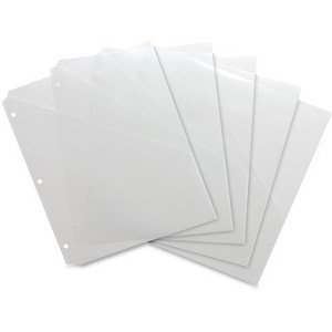 Business Source Binder Pockets Poly Letter 8-1/2"x11" 5/PK Clear 32375 - 1 of 1