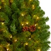 Nearly Natural 5-ft Giant Artificial Christmas Wreath with 280 Warm White Lights and Pine Cones - 3 of 4