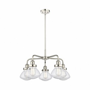 Olean - 5 Light Stem Hung Chandelier In Art Deco Style-13.5 Inches Tall and 24.5 Inches Wide - 1 of 1