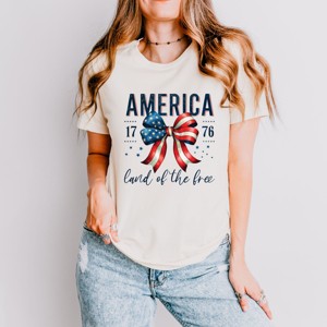 Simply Sage Market Coquette America Land Of The Free Short Sleeve Tee - 1 of 4