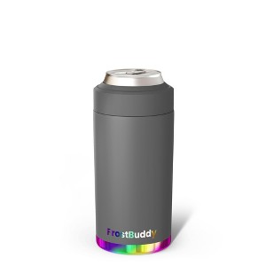 FrostBuddy Universal Buddy Insulated Can Cooler | Fits 12oz Cans, Slim Cans & Bottles | Stainless Steel Drink Holder - 1 of 4