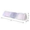Smart Design 3 Compartment Wash Bag with Safety Zipper - White - 3 of 4
