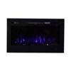 EdenBranch Electric Fireplace, Recessed or Wall Mount with Realistic Log Flame, Adjustable Heater, and Remote Control for TV Stand or Home, 36 Inch - 4 of 4