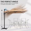 Pellebant 9x11FT Cantilever Umbrella Outdoor 360 Degree Rotation Offset Umbrella 6 Heights Adjustable with Base Black - 4 of 4