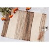 Saro Lifestyle Saro Lifestyle Table Mats With Striped Design (Set of 4), Grey, 14"x20" - 4 of 4