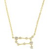 SHINE by Sterling Forever Delicate CZ Constellation Pendant Necklace Gold Gemini - 3 of 4