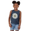 The Juniper Shop White Daisy Toddler Tank - 3T - Navy - 2 of 4