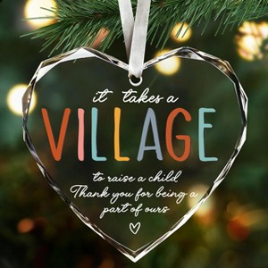 Thank You Glass Ornament, Appreciation Gifts for Daycare Provider Nurse Teacher Nanny - 1 of 3