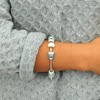 18k White Gold Plated Bracelet with Blue Beads and Swarovski Crystals for Women - 4 of 4