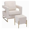 Carolina Living Larenta Upholstered Chair and Footrest - Cream - 2 of 4