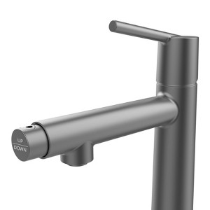 ChicFurnit Bathroom Sink Faucet Single Handle Design with Fountain and Flow Mode for Stylish Use, Gray, 15.35"*9.45"*2.76" - 1 of 4