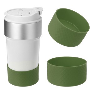 Unique Bargains Silicone Anti-Slip Protective Reusable Water Bottle Boot 2 Pcs - 1 of 4