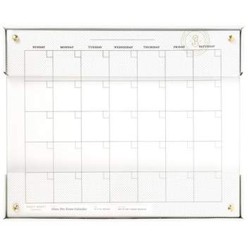 Beeplaneer Magnetic Black Dry Erase Board Monthly Calendar for