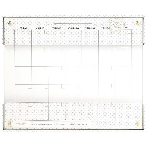 20x16 Glass Dry Erase Calendar - Sugar Paper Essentials : Target
