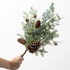 26"H Sullivans Artificial Christmas Berry Cedar Spray, Green, Indoor Christmas Decor - 3 of 3