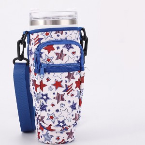 BABYYER Water Bottle Carrier Bag with Phone Pocket, Adjustable Shoulder and Handheld Strap for 40 oz Tumbler - 1 of 4