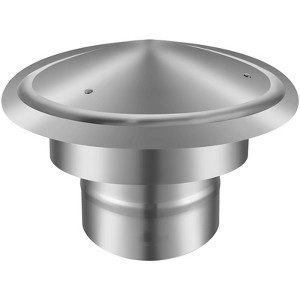 VEVOR Chimney Cap, 6 inch, 304 Stainless Steel Round Roof Rain Cap, 11.81-inch Increased Caps, All Weather & Reinforced Screws, Silver - 1 of 4