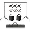 MaseiKar Photo Studio Backdrop Support System,Adjustable Background Stand with 4 Crossbars,6 Backdrop Clamps,2 Sandbags and Carrying Bag - 4 of 4