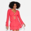 Women's Long Sleeve Flyaway Top - Wild Fable™ Cherry Red - 2 of 3