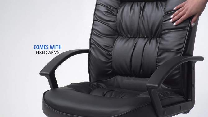 High Back LeatherPlus Chair Black - Boss Office Products, 2 of 10, play video