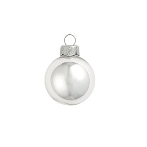 Northlight Shiny Finish Glass Christmas Ball Ornaments - 4.75" (120mm) - Silver - 4ct - 1 of 4