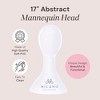 Milano Collection Abstract Mannequin Head White for Chic Wig Storage and Display - 3 of 4