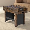 VEVOR 3-in-1 Combo Game Table Set, 54" Air Hockey Table, Multi Combination Table with Air Hockey, Ping Pong, Foosball, Pushers & Pucks, Brown - 2 of 4