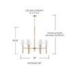 Capital Lighting Tulum 6 - Light Chandelier in  Matte Brass - 3 of 4