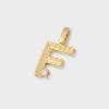 14K Gold Dipped Cubic Zirconia Ribbed Letter Charm - A New Day™ Gold - 2 of 2