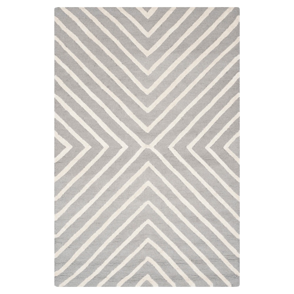 Harper Textured Area Rug - Silver/Ivory (4'x6') - Safavieh