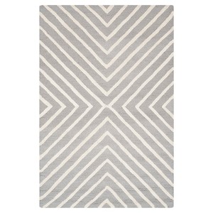 Harper Textured Area Rug - Silver/Ivory (4