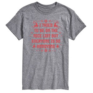 Men's - Instant Message - Tried To Nice List Short Sleeve Graphic T-Shirt - 1 of 4