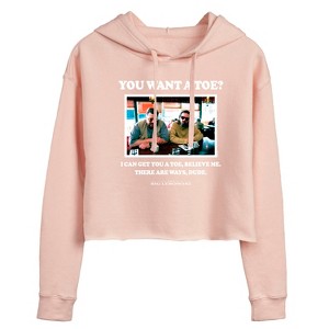 Women's - The Big Lebowski - You Want A Toe? Cropped Graphic Hoodie - 1 of 2
