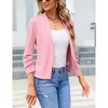 Clearlove Women's 3/4 Sleeve Cropped Blazer Lightweight Open Front Cardigan Jacket for Business Causal - 4 of 4
