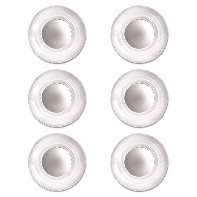 Quartet Rare Earth Magnets Clear 3/4" Diameter 6 per Pack 85391