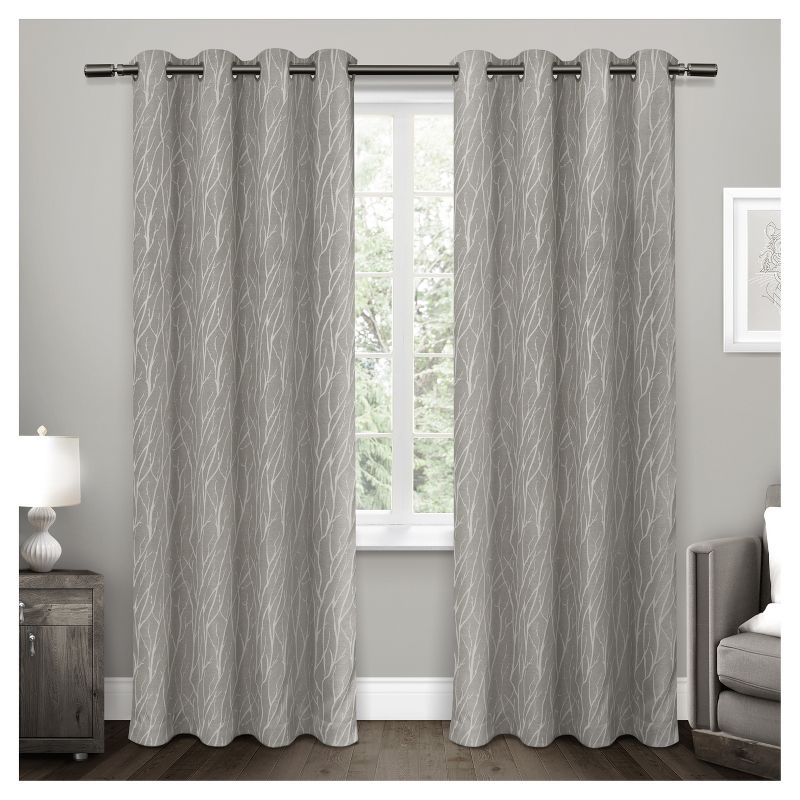 Set Of 2 Forest Hill Woven Blackout Curtain Panels - Exclusive Home, 1 of 9
