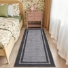 Modern Bordered Area Rug Washable Rug for Living Room - 3 of 4
