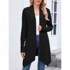Women's Open Front Cardigan Shirt Casual Long Sleeve Lightweight Sweater Cardigan - 4 of 4