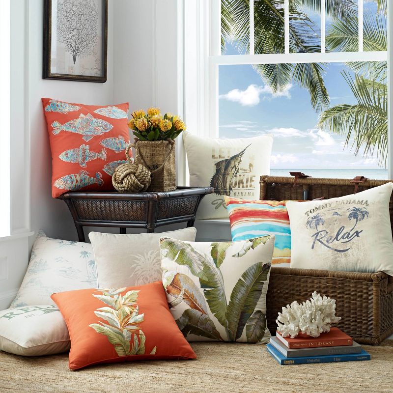 20&#34; x 20&#34; Island Essentials Decorative Throw Pillow Orange - Tommy Bahama, 6 of 9