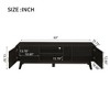 63'' Dark Rattan TV Stand with 2 Cabinets for 65 Inch TV, Entertainment Center with Solid Wood Legs, Media Console for Living Room, Bedroom - 4 of 4