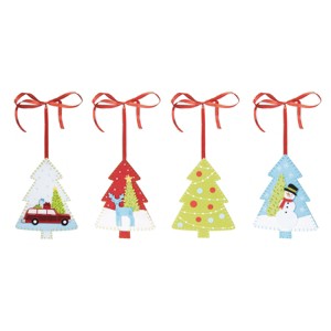 Gallerie II Christmas Village Card Holder Set of 4 - 1 of 3