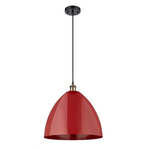 Plymouth Dome - 1 Light Cord Hung Mini Pendant In Industrial Style-18.75 Inches Tall and 16 Inches Wide - 1 of 1