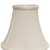 Vynxaria Lampshades: White Natural Bell Slant Shade 9"x18"x13" for Table Lamps with Washer Fitter - 3 of 4