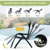 Lounge Chair Supports Indoor/Outdoor Adjustable Folding Recliner with 26 Inch Seat, Removable Cup Holder & Headrest - 3 of 4